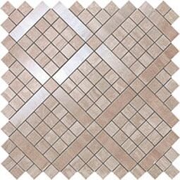 Мозаїка (30.5x30.5) MARVEL PRO TRAVERTINO SILVER DIAGONAL MOSAIC з колекції Італійська плитка APE Мозаїка (30.5x30.5) MARVEL PRO TRAVERTINO SILVER DIAGONAL MOSAIC з колекції Італійська плитка APE