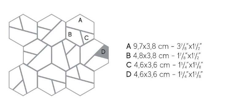 Мозаїка Boost Tarmac Mosaico Hex Jade AN7A з колекції Boost Atlas Concorde