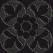 Плитка (10x10) 7VF140F Fleur Noir - Deco Dantan