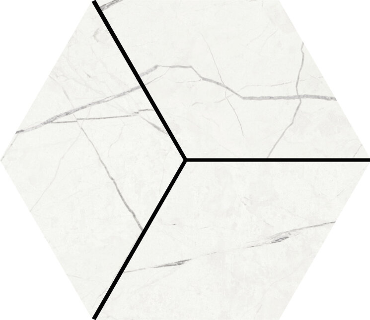 Декор 18x21 Mosaic Diamond Muse White-Muse-DC7005 з колекції Muse Aleluia