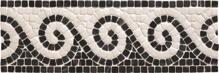 Бордюр Athenian Scroll Black 10x30 Mosaics Original Style з колекції Mosaics Original Style Бордюр Athenian Scroll Black 10x30 Mosaics Original Style з колекції Mosaics Original Style