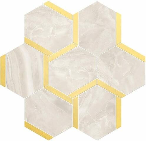 Мозаїка Esagona Bacchetta Ambra Oro 30x28 Nolita Vallelunga з колекції Nolita Vallelunga