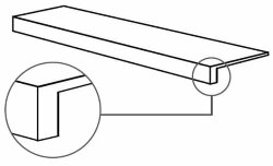Сходинка Gradone Top Silver 32x120 Concrea Ariana