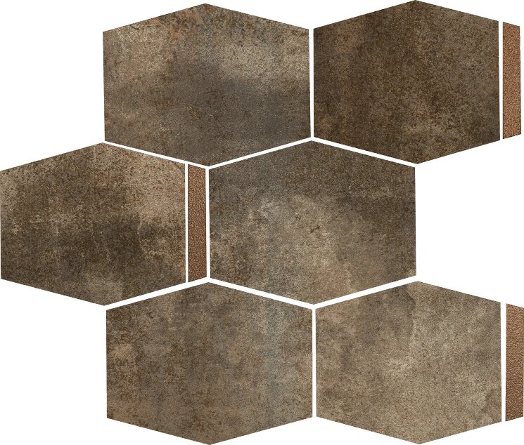 Мозаїка 28x28 0048272 Esagona Glitter Nickel Chrome Polis It's Different з колекції It's Different Polis