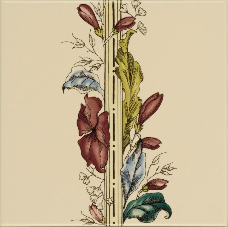 Декор Plant And Urn Border Tile Flower Lhs 15.2x15.2 Artworks Colonial White Original Style з колекції Artworks Colonial White Original Style