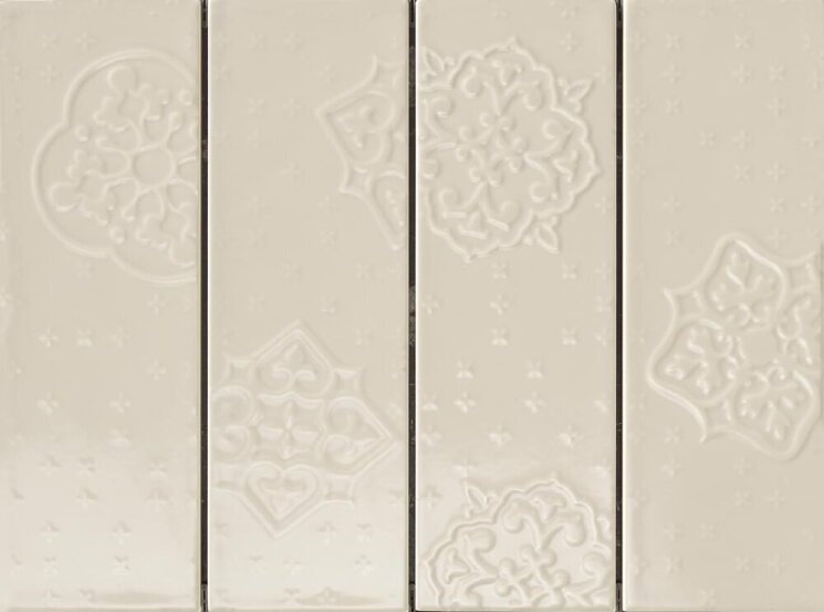 Декор Decoro Grey 10x30 Brick Glossy Ragno з колекції Brick Glossy Ragno