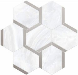 Мозаїка Esagona Bacchetta Bianco Platinum 30x28 Nolita Vallelunga