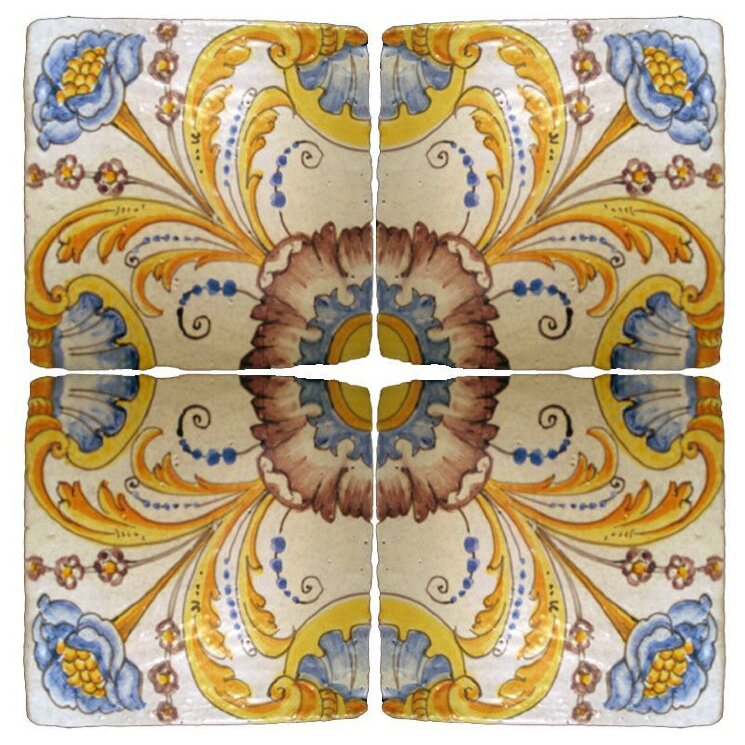 Декор (30x30) Piastrelle Maioliche Repro 026/D - Maioliche Repro з колекції Maioliche Repro Scianna