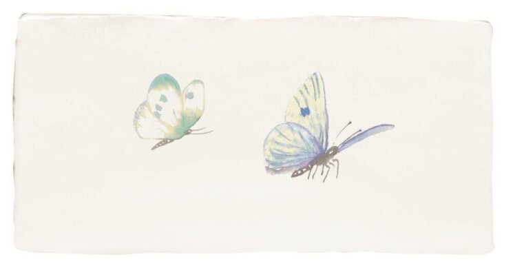 Декор Ophelia White And China Blue Half Tile Pastel On Papyrus 6.3x13 Residence Winchester з колекції Residence Winchester