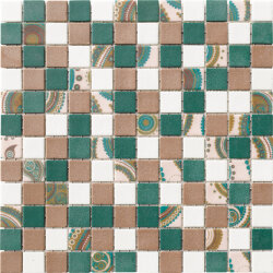 Мозаїка (31.6x31.6) 7977 Green Paisleys - Ink