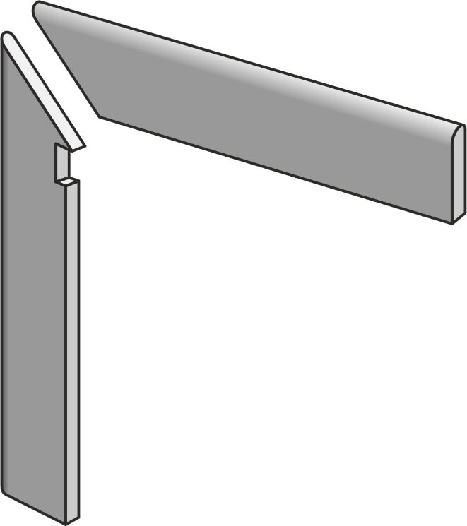 Плінтус 4,8x60 Silver Battiscala(Sx) Matt - Legarage - 81975 з колекції Legarage Cerdomus