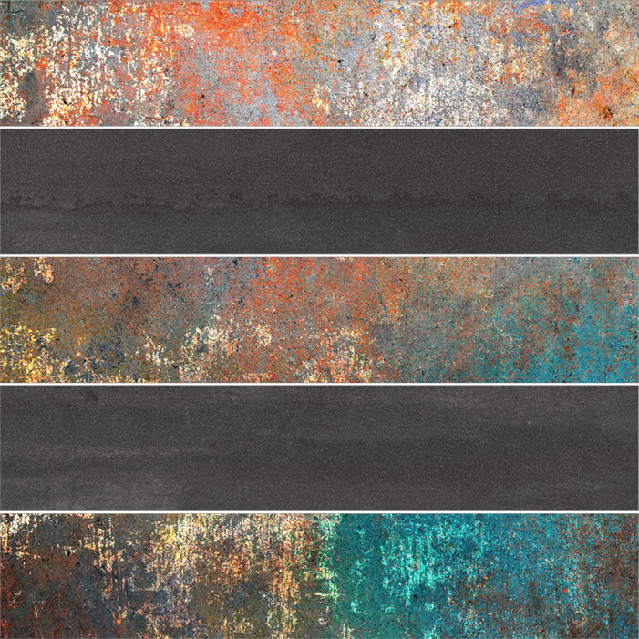 Мозаїка Denver mosaic brick corten steel 25х25 з колекції Denver Azteca