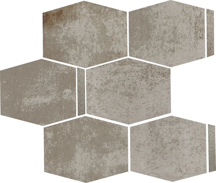 Мозаїка 28x28 0048274 Esagona Glitter Grey London Polis It's Different з колекції It's Different Polis