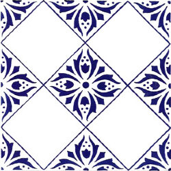 Декор (20x20) Antonella Blu LeFornaci - Ceramica Artistica Vietrese
