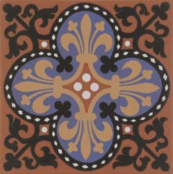 Декор Wellesley Black-Blue 15.1x15.1 Victorian Floor Tiles Original Style