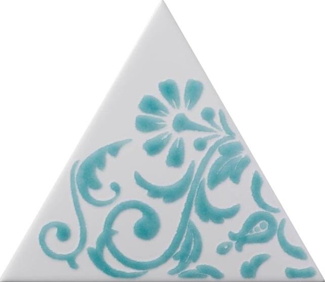 Декор Ricciolo Verde 17x17 Triangolo Petracers з колекції Triangolo Petracers