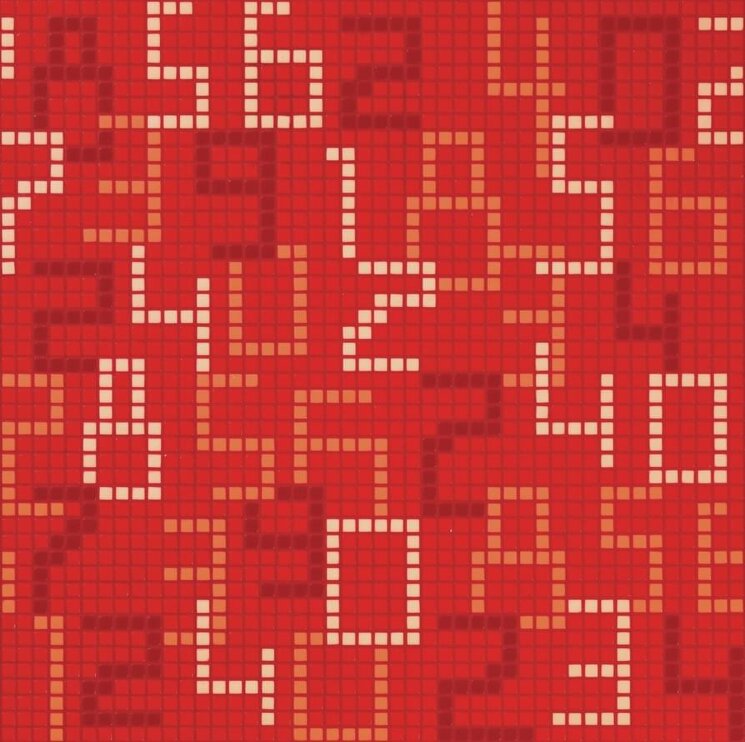 Мозаїка Data Red 58.6x58.6 Decori Opus Romano Bisazza з колекції Decori Opus Romano Bisazza