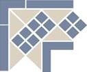 Бордюр Corner Lisbon White Blue 21.5x21.5 Octagon Top Cer з колекції Octagon TopCer