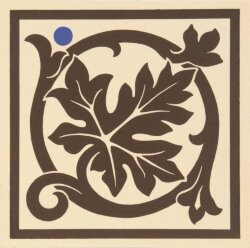 Декор Shaftesbury Corner Brown On White 15.1x15.1 Victorian Floor Tiles Original Style
