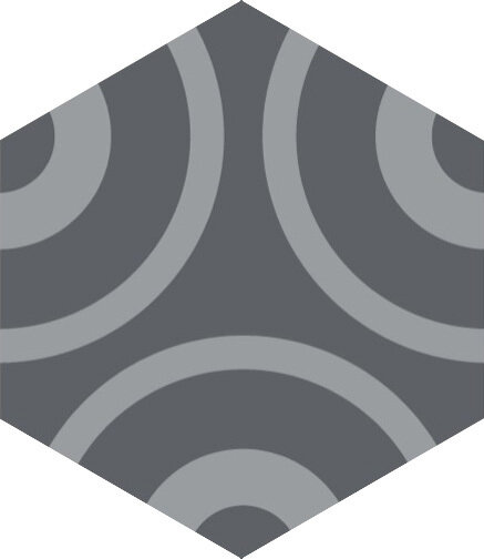 Плитка (20x23) Concentric Piombo E - Dal Bianco з колекції Dal Bianco Bisazza