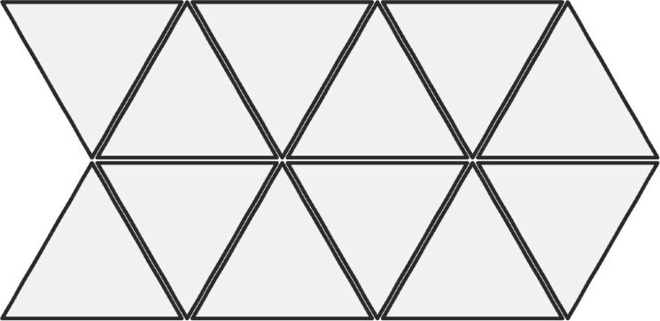 Мозаїка (22.5x45) 24242 Triangolo mosaic white matt Eq-20M - Scale з колекції Scale Equipe