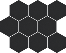 Плитка 27x33 Cambia black lappato heksagon (36729) Cerrad