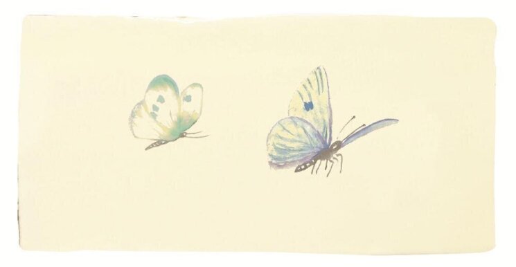 Декор Ophelia White And China Blue Half Tile Pastel On Palomino 6.3x13 Residence Winchester з колекції Residence Winchester