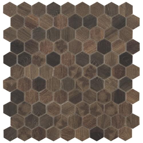 Мозаїка Royal Dark Hex 30.7x31.7 Honey Woods Vidrepur з колекції Honey Woods Vidrepur Мозаїка Royal Dark Hex 30.7x31.7 Honey Woods Vidrepur з колекції Honey Woods Vidrepur