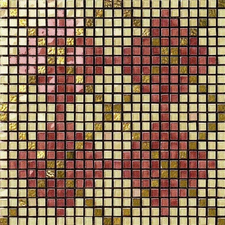 Мозаїка (28.6x28.6) 100014 Decorocachemerekaki/Rossorubino/Oro 1x1 - Musiva з колекції Musiva Settecento