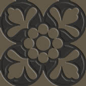Плитка (10x10) 7VFSN0F Fleur Saible-Noir - Deco Dantan