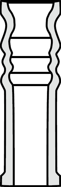 L-елемент (5x12) SGU/INT.BI Sguscio Interno Battiscopa Diamante Bianco - Diamante з колекції Diamante Tonalite