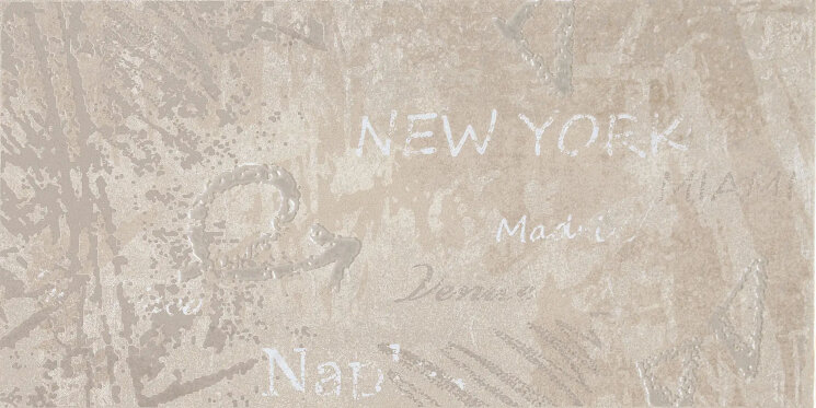 Декор Chicago Inserto Graffiti Tortora - 26.1x52.2 392008 Chicago з колекції Chicago Armonie