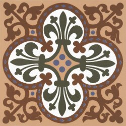 Декор Wellesley Green-Red 15.1x15.1 Victorian Floor Tiles Original Style