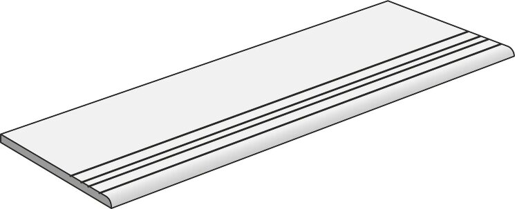 Сходинка 30x90 Statuario Pelda?o canto romo striped Durstone Statuario з колекції Statuario Durstone