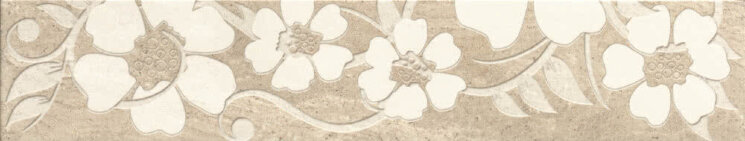 Декор (10x50.2) MTIL02 MISTY BEIGE SCURO FLOWERS LISTELLO - Misty з колекції Misty Ascot