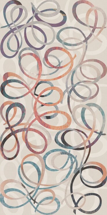 Плитка 60x120 RPL131 DECORO NASTRO Cotto Petrus Carta da Parati з колекції Carta da Parati Cotto Petrus