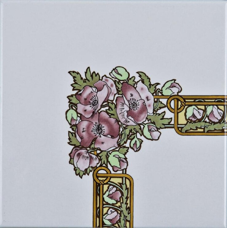 Декор Nocturnal Slumber Corner Tile 15.2x15.2 Artworks Brilliant White Original Style з колекції Artworks Brilliant White Original Style