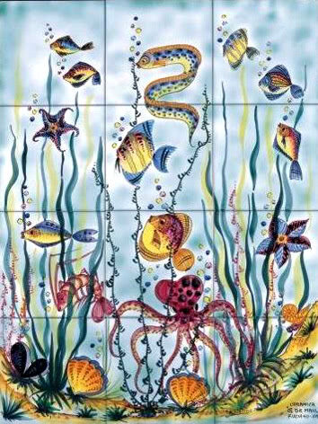 Декор (60x80) Acquario20 IPannelli Decorativi - Ceramica Artistica Vietrese з колекції Ceramica Artistica Vietrese Giovanni De Maio
