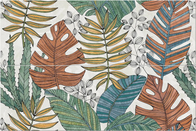 Декор Inserto Fantasy Ivory - 33.3x100 A520011 Watercolor з колекції Watercolor Mo.da Декор Inserto Fantasy Ivory - 33.3x100 A520011 Watercolor з колекції Watercolor Mo.da