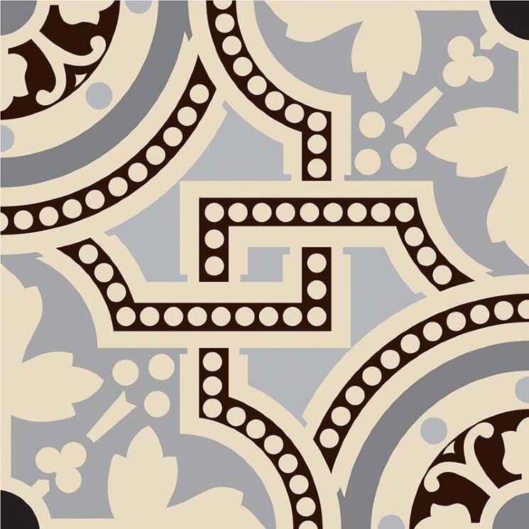 Декор Salisbury Black On White 15.1x15.1 Victorian Floor Tiles Original Style з колекції Victorian Floor Tiles Original Style