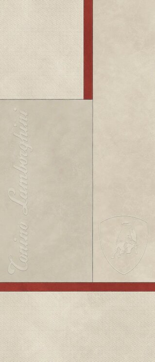 Плитка 120x280 167592  BEIGE RED SQUARE LOGO Tonino Lamborghini Korium з колекції Korium Tonino Lamborghini