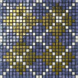 Мозаїка (28.6x28.6) 100017 Decorocachemerelattemiele/Grigiobruno/Oro 1x1 - Musiva