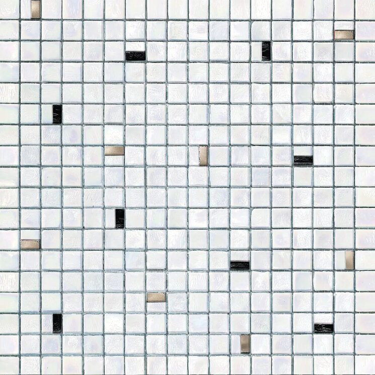 Мозаїка 29.5x29.5 Cor 408 Lilium/Black-Platinum Sicis Coriandoli з колекції Coriandoli Sicis