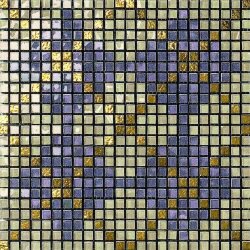 Мозаїка (28.6x28.6) 100019 Decorocachemereverdemuschio/Oro/Lattemiele 1x1 - Musiva
