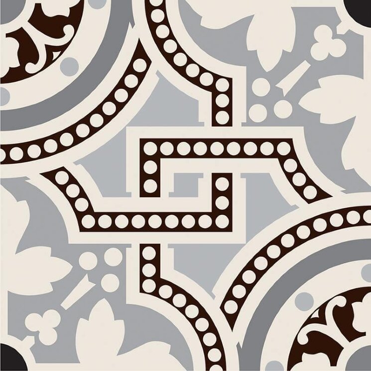 Декор Salisbury Black On Dover White 15.1x15.1 Victorian Floor Tiles Original Style з колекції Victorian Floor Tiles Original Style