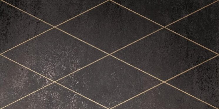 Декор Rhombus Oro Su Nero 50x100 Ad Maiora Petracers з колекції Ad Maiora Petracers