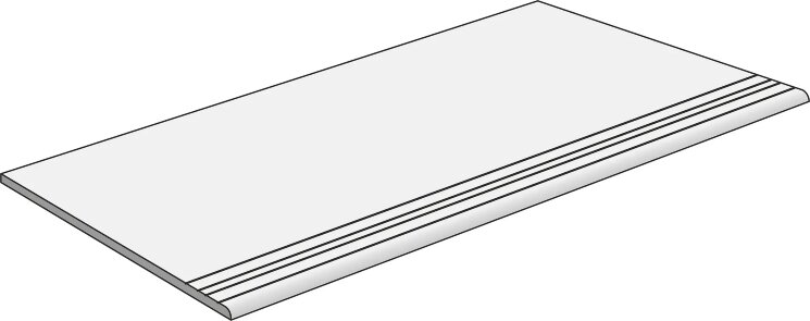 Сходинка 60x120 Statuario Pelda?o canto romo striped Durstone Statuario з колекції Statuario Durstone