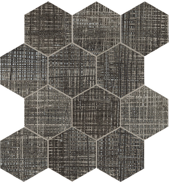 Мозаїка 35x37,5 Coal Esagona/Mix - Fresh - DFREM70 з колекції Fresh Dom Ceramiche