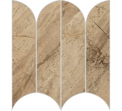 Мозаїка 28.1x31 R9CC Incanto Breccia Aurora Glossy Mosaico Ventaglio Ragno Incanto