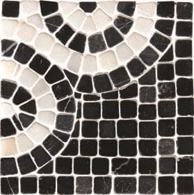 Вставка Athenian Scroll Black Corner 10x10 Mosaics Original Style з колекції Mosaics Original Style Вставка Athenian Scroll Black Corner 10x10 Mosaics Original Style з колекції Mosaics Original Style